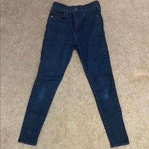 Express Blue Skinny Jeans High-Rise